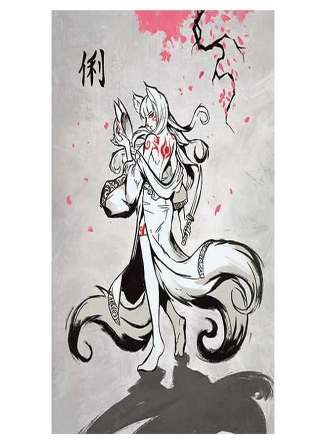 Fantasy North - Kiyomi - The Clever Fox - 100 Textured Matte TCG Card Sleeves - Fits Magic MTG Commander Pokemon and Other Card Games - Playing Card Sleeves